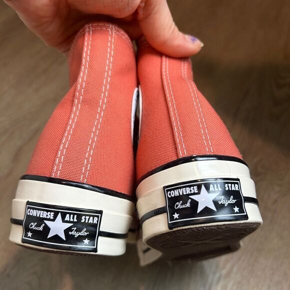🆕 CONVERSE | Chuck 70 High Top Sneakers Orange Salmon Terracotta Size 6/8 NWOT - Picture 5 of 6